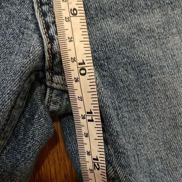 Zara high rise medium wash raw hem skinny jean 6 - Picture 6 of 10